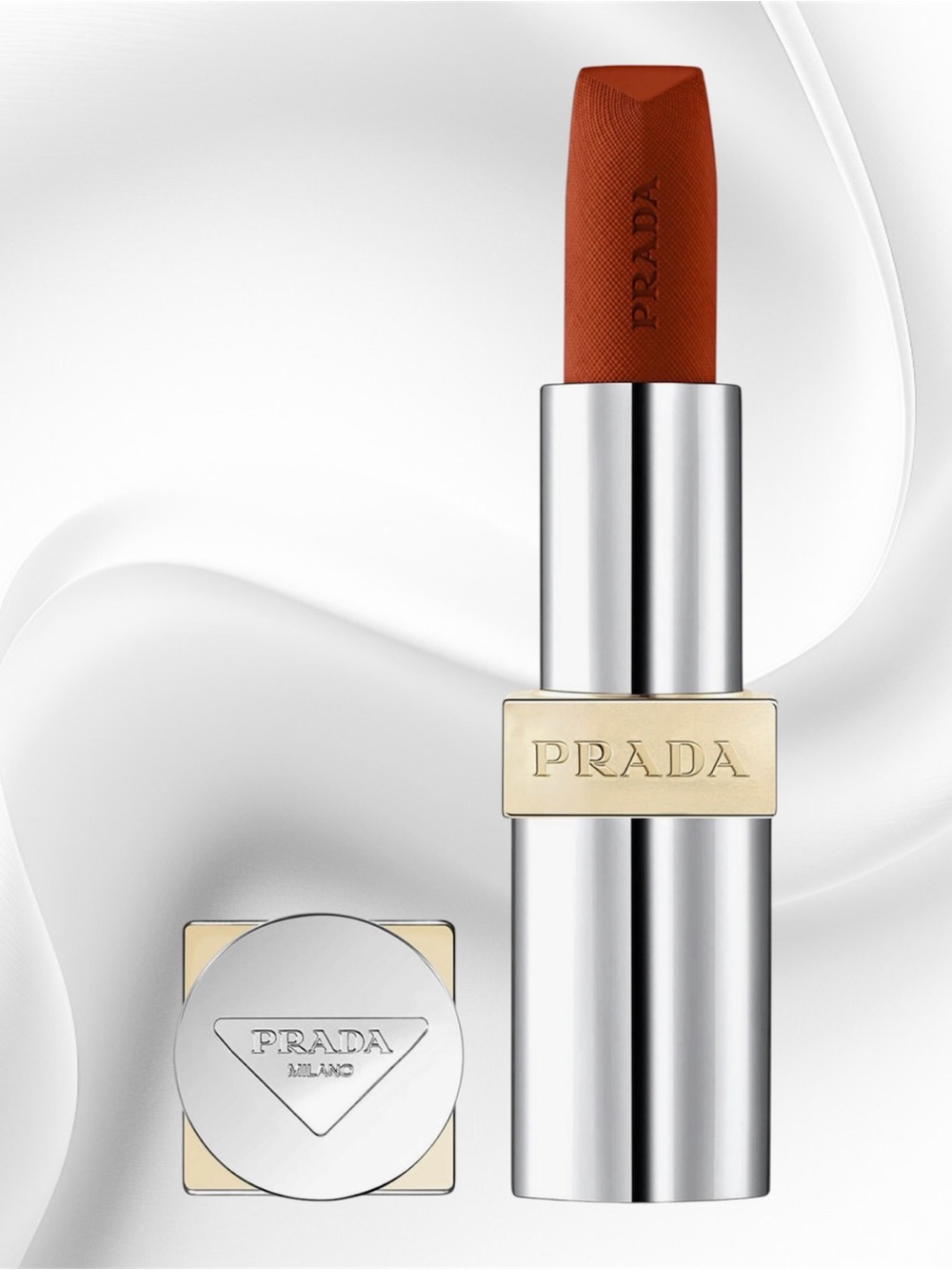 Prada Monochrome Hyper Matte Refillable Lipstick - 077 Arancio